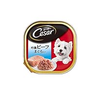 Amazon.co.jp: シーザー トレイ 成犬用 100g×24個 吟選ビーフ チキン